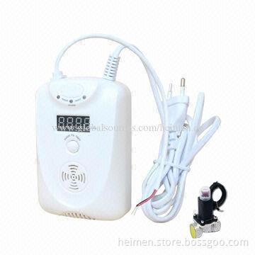 100-240V AC Independent Natural Gas Detector with LED, Drive Solenoid Valve, Supports Backup Battery